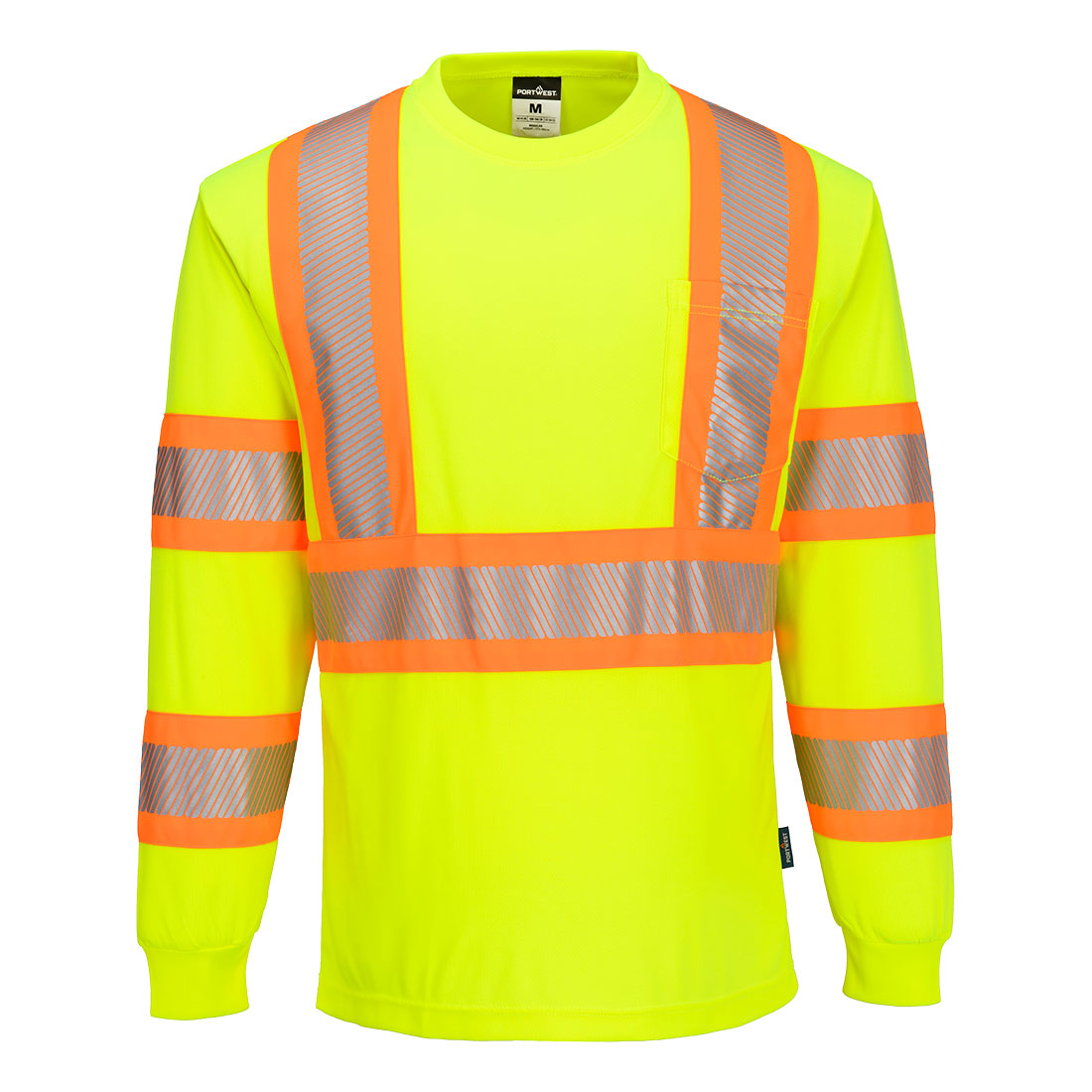 CA113 - Hi-Vis X Back T-Shirt L/S