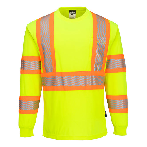 CA113 - Hi-Vis X Back T-Shirt L/S
