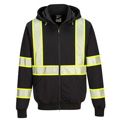 F143 - Iona Plus Enhanced Zipped Hoodie Black Selec
